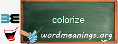 WordMeaning blackboard for colorize